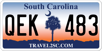 SC license plate QEK483
