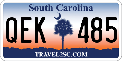 SC license plate QEK485
