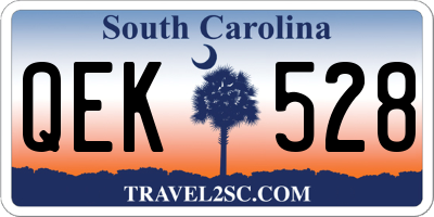 SC license plate QEK528
