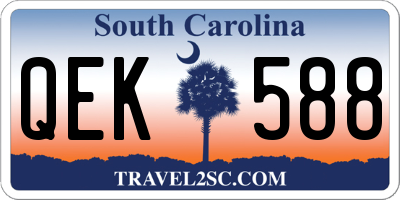 SC license plate QEK588