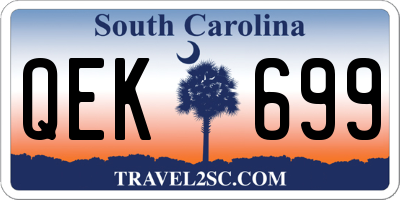 SC license plate QEK699
