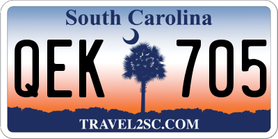 SC license plate QEK705