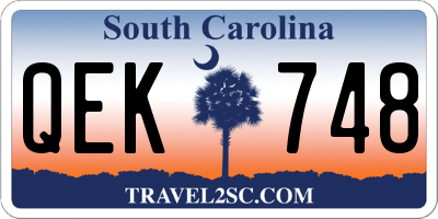 SC license plate QEK748