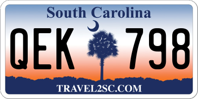 SC license plate QEK798