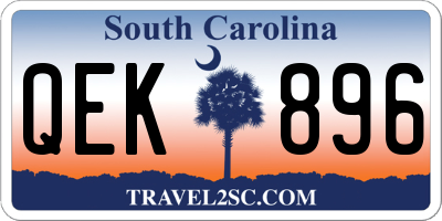 SC license plate QEK896