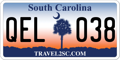 SC license plate QEL038