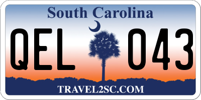SC license plate QEL043