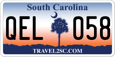 SC license plate QEL058