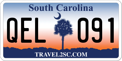 SC license plate QEL091