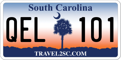 SC license plate QEL101