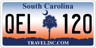 SC license plate QEL120