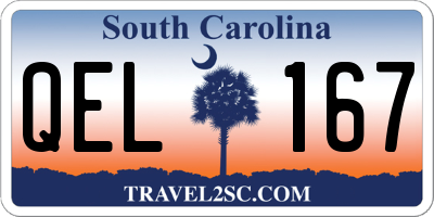 SC license plate QEL167