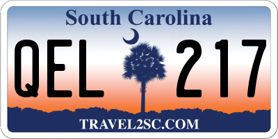 SC license plate QEL217