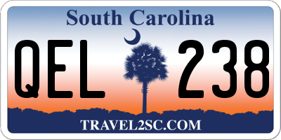 SC license plate QEL238
