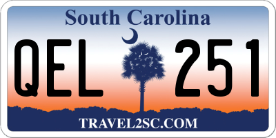 SC license plate QEL251