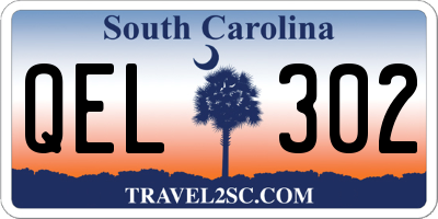 SC license plate QEL302