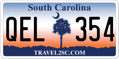 SC license plate QEL354