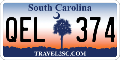 SC license plate QEL374