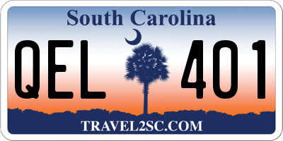 SC license plate QEL401