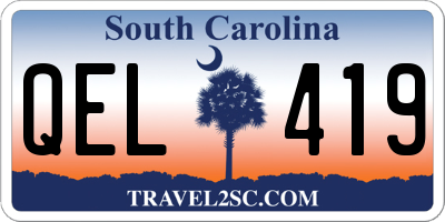 SC license plate QEL419