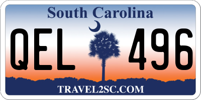 SC license plate QEL496