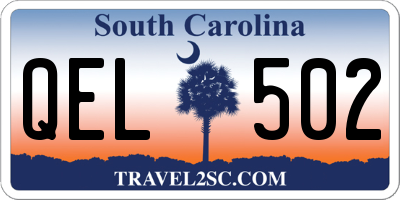 SC license plate QEL502