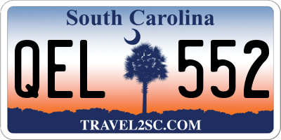 SC license plate QEL552