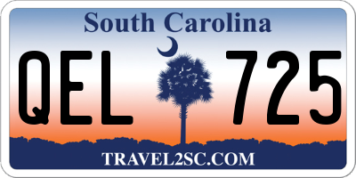SC license plate QEL725
