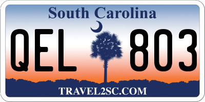 SC license plate QEL803