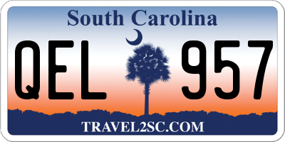 SC license plate QEL957