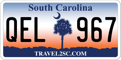 SC license plate QEL967