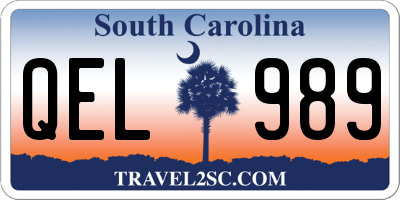 SC license plate QEL989