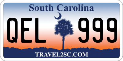 SC license plate QEL999