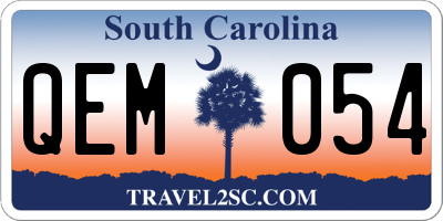 SC license plate QEM054