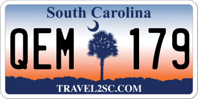 SC license plate QEM179