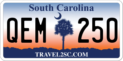 SC license plate QEM250