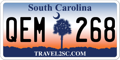 SC license plate QEM268