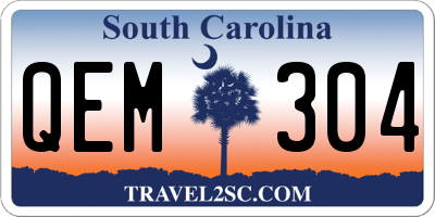 SC license plate QEM304