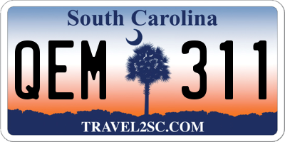 SC license plate QEM311