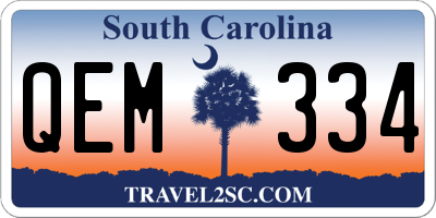 SC license plate QEM334