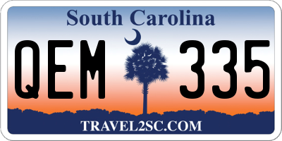 SC license plate QEM335