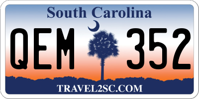 SC license plate QEM352
