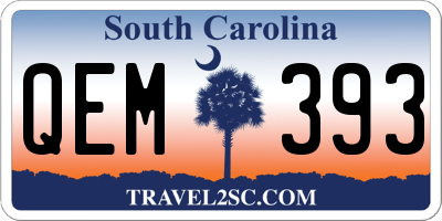 SC license plate QEM393