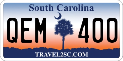 SC license plate QEM400