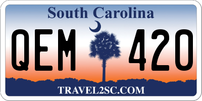 SC license plate QEM420