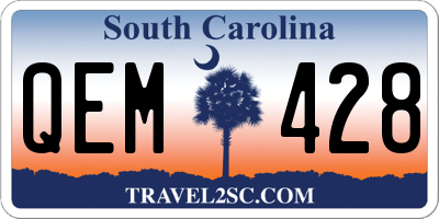 SC license plate QEM428