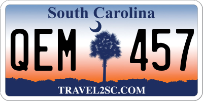 SC license plate QEM457