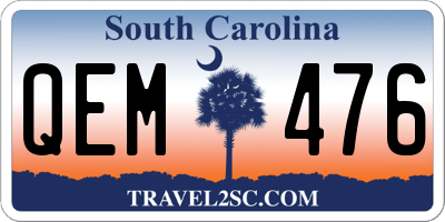 SC license plate QEM476