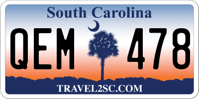 SC license plate QEM478