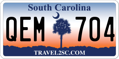 SC license plate QEM704